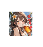 常夏サンシャインガール（個別スタンプ：5）