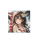 常夏サンシャインガール（個別スタンプ：34）