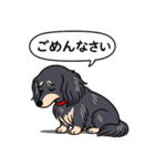 ダックス(ロング＋ブラッククリーム）（個別スタンプ：2）