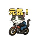 バイク猫のぶんた（個別スタンプ：19）