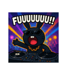 繋げて！BLACKラビット！！（個別スタンプ：11）