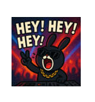 繋げて！BLACKラビット！！（個別スタンプ：34）