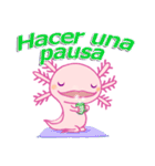 かわいいウーパールーパー(スペイン語)（個別スタンプ：8）