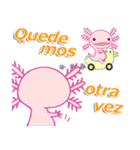 かわいいウーパールーパー(スペイン語)（個別スタンプ：11）