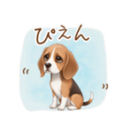 元気いっぱい♪ビーグルの日常スタンプ（個別スタンプ：4）