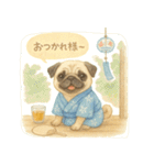 夏パグ日和スタンプ（個別スタンプ：3）