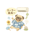 夏パグ日和スタンプ（個別スタンプ：7）