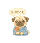 夏パグ日和スタンプ（個別スタンプ：10）