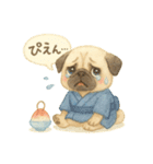 夏パグ日和スタンプ（個別スタンプ：20）