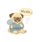 夏パグ日和スタンプ（個別スタンプ：24）