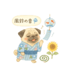 夏パグ日和スタンプ（個別スタンプ：26）
