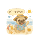 夏パグ日和スタンプ（個別スタンプ：38）