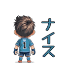 サッカー背番号スタンプ（個別スタンプ：1）