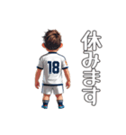 サッカー背番号スタンプ（個別スタンプ：18）