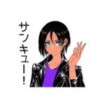 クール系女子の決めポーズ（個別スタンプ：23）
