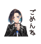 クール系女子の決めポーズ（個別スタンプ：24）