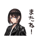 クール系女子の決めポーズ（個別スタンプ：25）