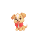 3D子犬スタンプ（文字なし）（個別スタンプ：3）