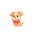3D子犬スタンプ（文字なし）（個別スタンプ：4）