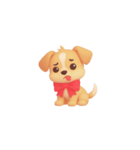 3D子犬スタンプ（文字なし）（個別スタンプ：9）