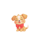 3D子犬スタンプ（文字なし）（個別スタンプ：11）