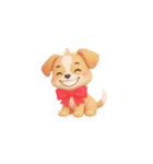 3D子犬スタンプ（文字なし）（個別スタンプ：15）
