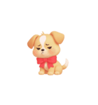 3D子犬スタンプ（文字なし）（個別スタンプ：18）