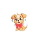 3D子犬スタンプ（文字なし）（個別スタンプ：20）