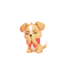 3D子犬スタンプ（文字なし）（個別スタンプ：24）