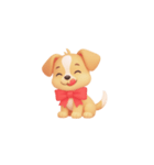 3D子犬スタンプ（文字なし）（個別スタンプ：26）
