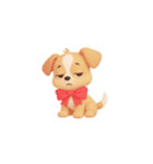 3D子犬スタンプ（文字なし）（個別スタンプ：28）