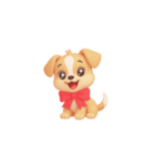 3D子犬スタンプ（文字なし）（個別スタンプ：30）