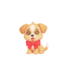 3D子犬スタンプ（文字なし）（個別スタンプ：38）