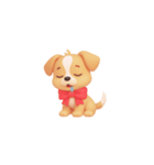 3D子犬スタンプ（文字なし）（個別スタンプ：40）