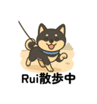 れい✖️るい黒柴犬（個別スタンプ：20）
