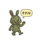 キモかわゾンビうさぎの日常（個別スタンプ：10）