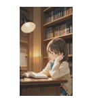 Girls in the library0（個別スタンプ：5）