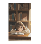Girls in the library0（個別スタンプ：6）