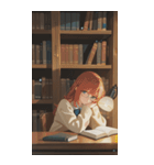 Girls in the library0（個別スタンプ：11）
