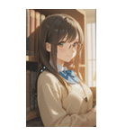 Girls in the library0（個別スタンプ：26）