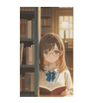 Girls in the library0（個別スタンプ：29）
