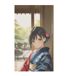 Kimono Girls in Japanese Garden0（個別スタンプ：11）