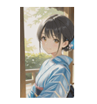 Kimono Girls in Japanese Garden0（個別スタンプ：13）