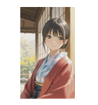 Kimono Girls in Japanese Garden0（個別スタンプ：17）