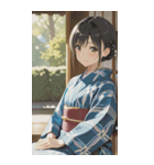 Kimono Girls in Japanese Garden0（個別スタンプ：19）