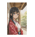 Kimono Girls in Japanese Garden0（個別スタンプ：21）