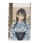 Kimono Girls in Japanese Garden0（個別スタンプ：23）