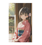Kimono Girls in Japanese Garden0（個別スタンプ：26）