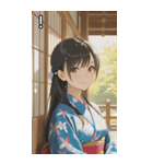 Kimono Girls in Japanese Garden（個別スタンプ：14）