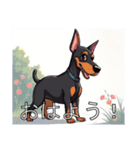 ドーベルマンがたくさん（個別スタンプ：1）